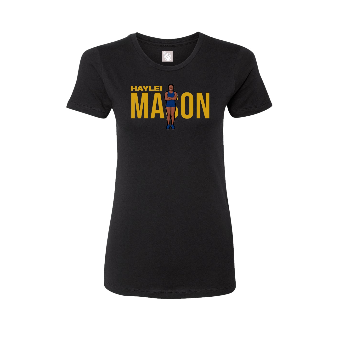 Fitted Women's Tee — Player Name in Black