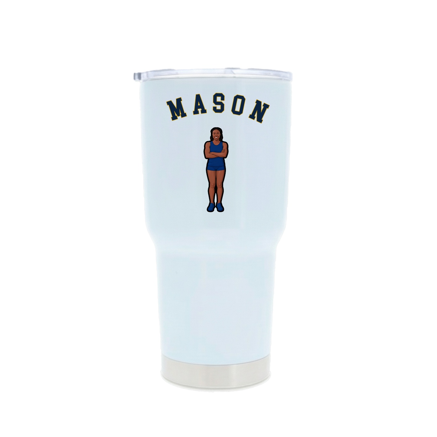 30oz Stainless Steel Tumbler — Shirsey Arch in White