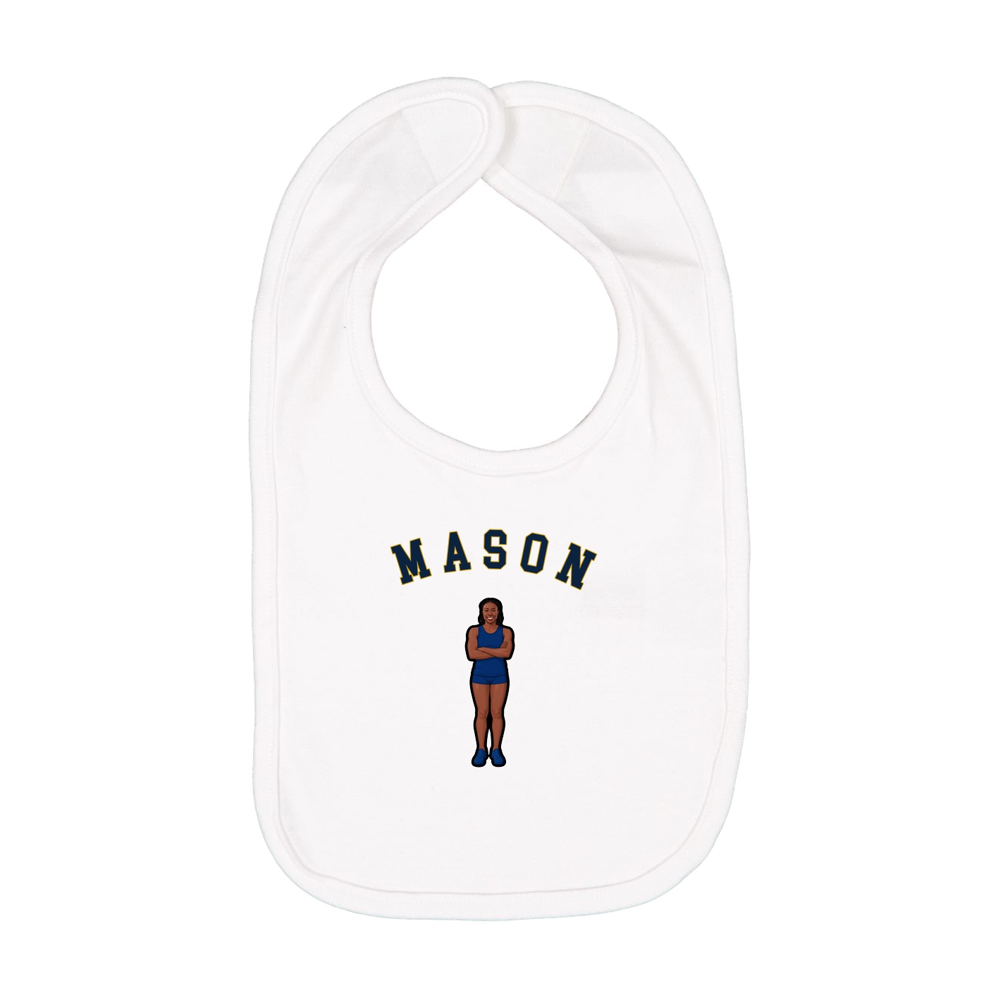 Infant Bib — Shirsey Arch in White