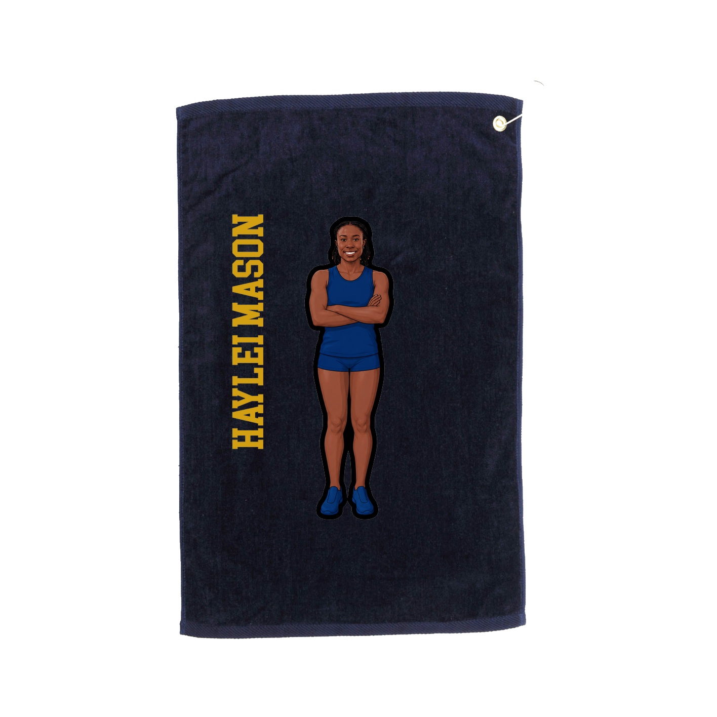 Golf Towel — Name Vertical in Navy