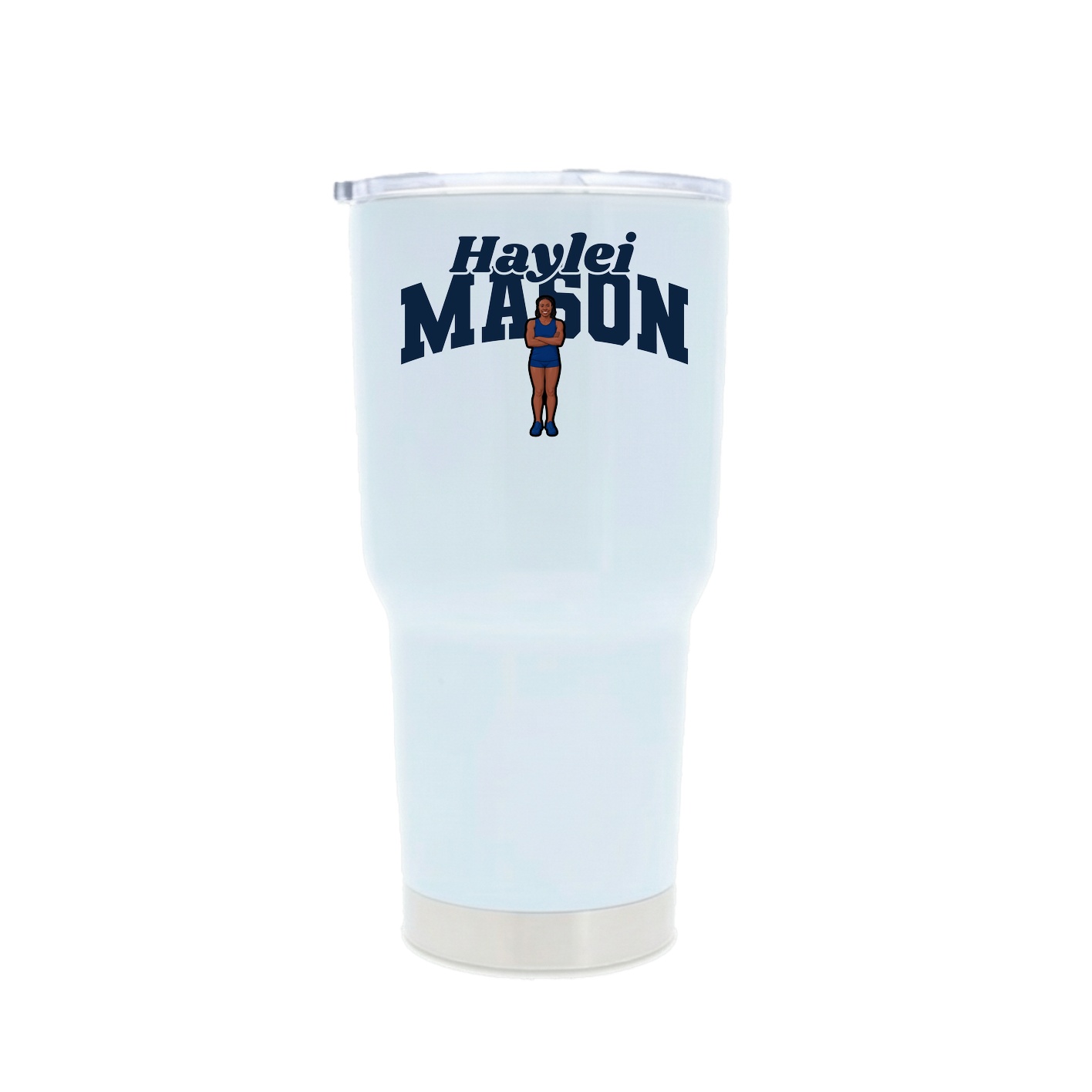 30oz Stainless Steel Tumbler — Signature Arch in White