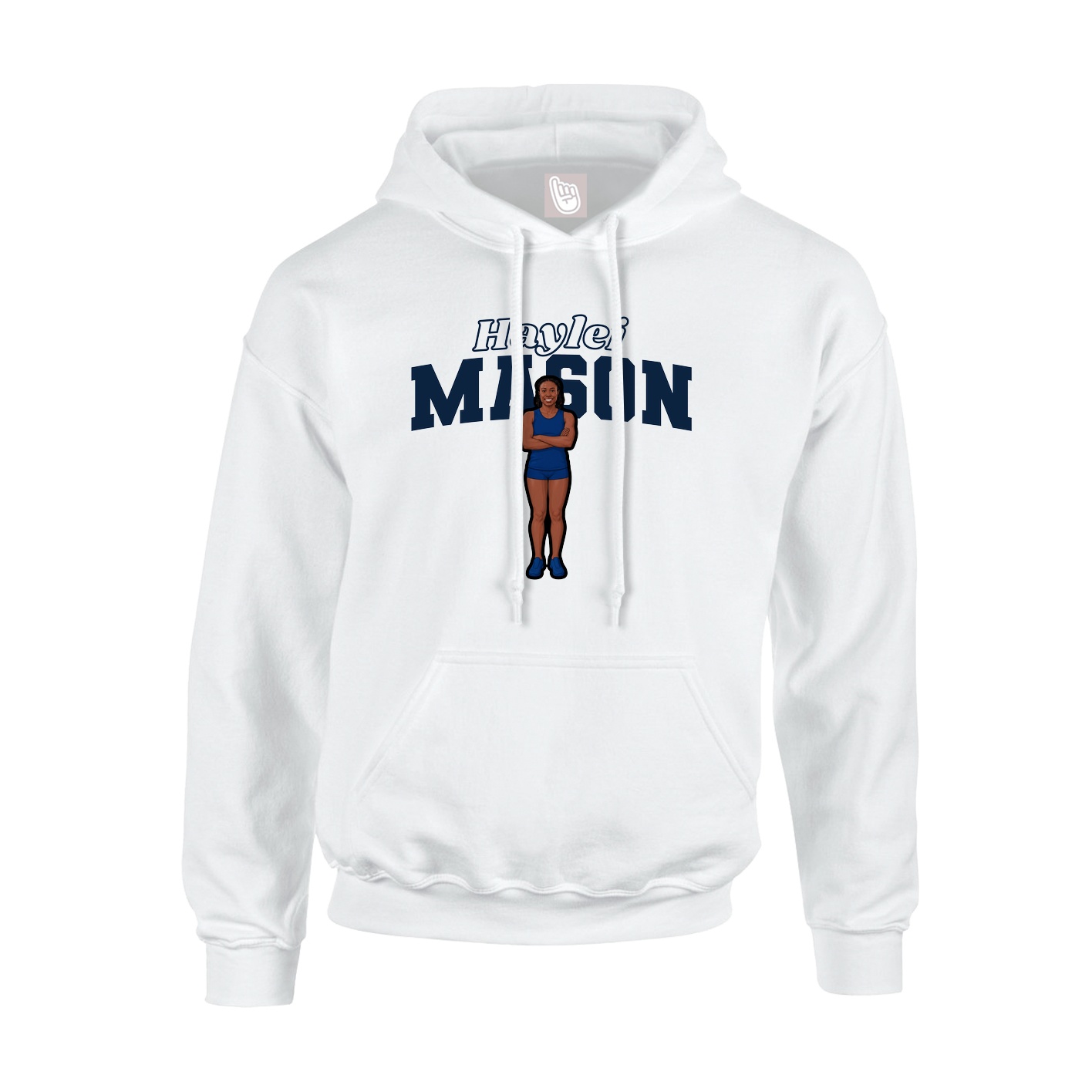 Hoodie — Name Arch in White