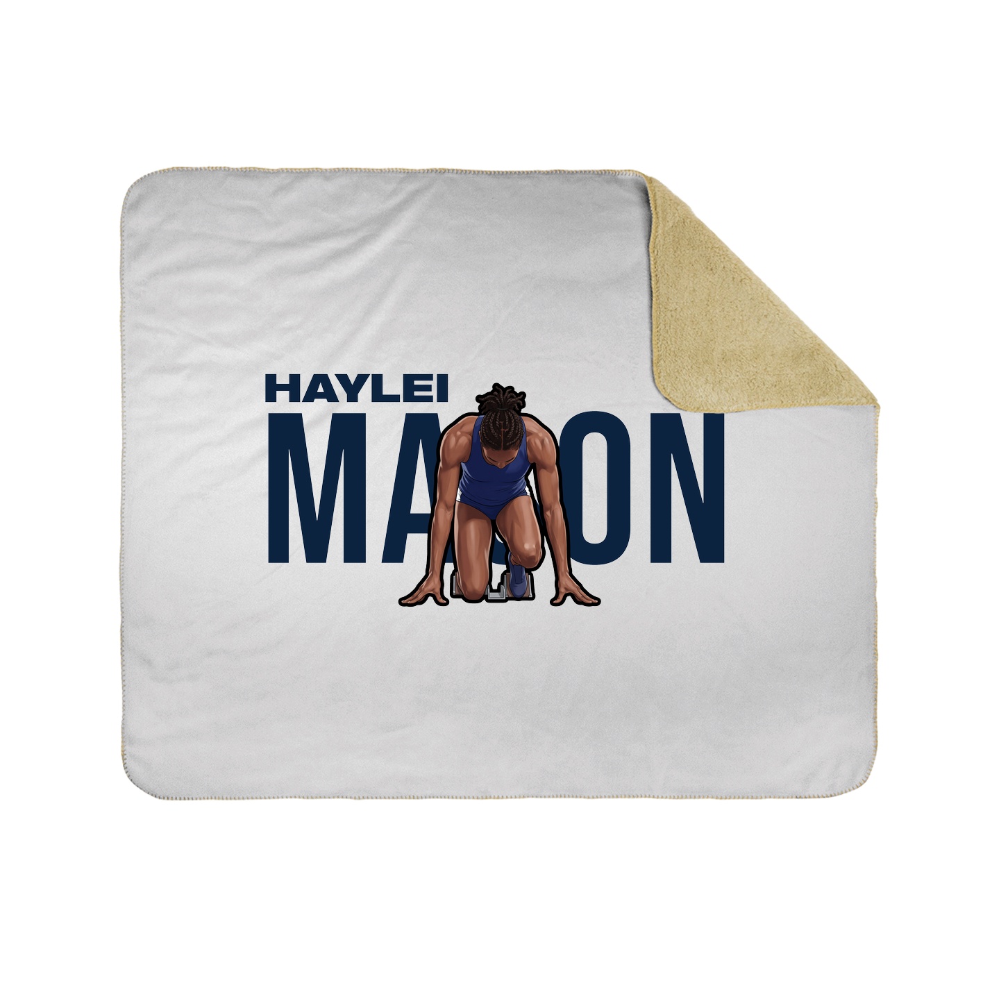 Throw Blanket — Player Name in White