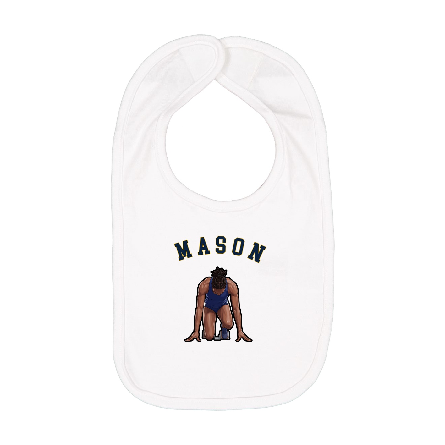 Infant Bib — Shirsey Arch in White