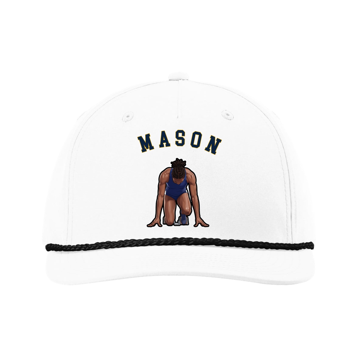 Five-Panel Classic Rope Cap — Shirsey Arch in White