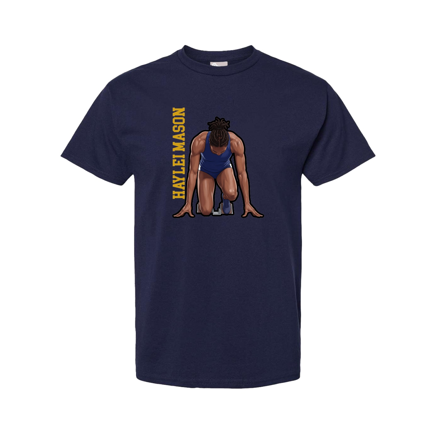 Youth Tee — Name Vertical in Navy