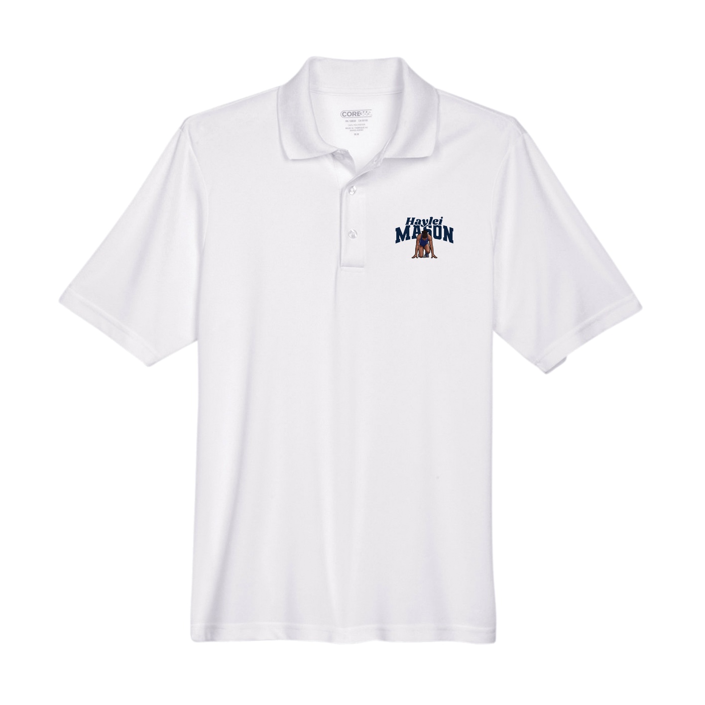 Performance Polo — Signature Arch in White