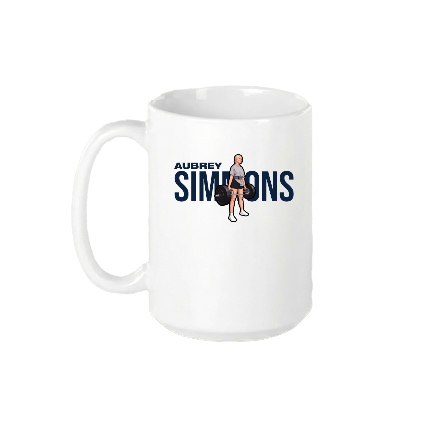 15oz Coffee Mug — Player Name in White