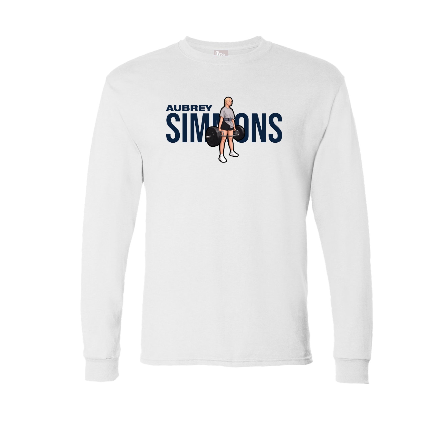 Long Sleeve Tee — Player Name in White