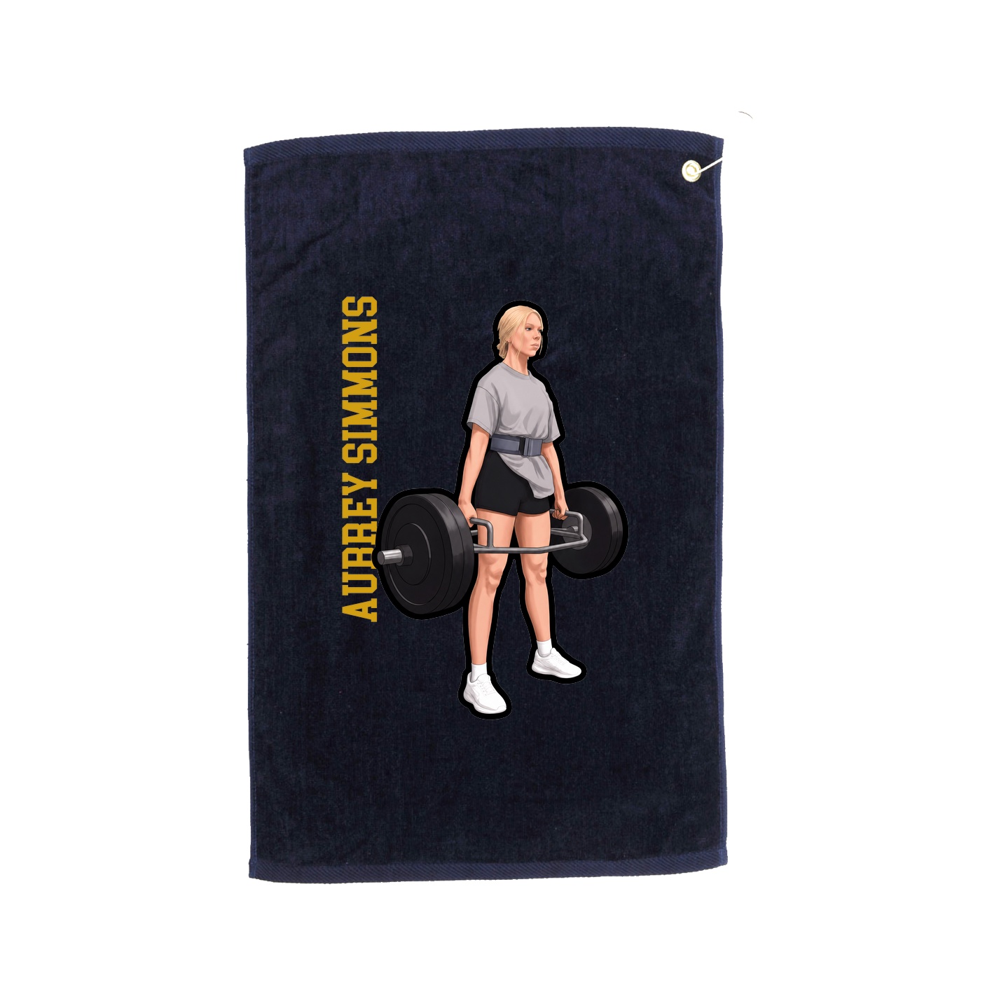 Golf Towel — Name Vertical in Navy
