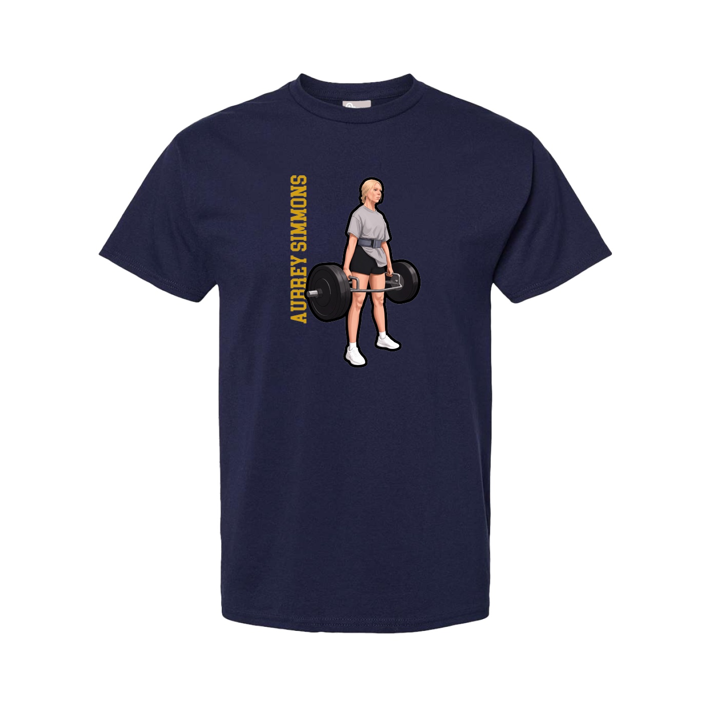 Youth Tee — Name Vertical in Navy