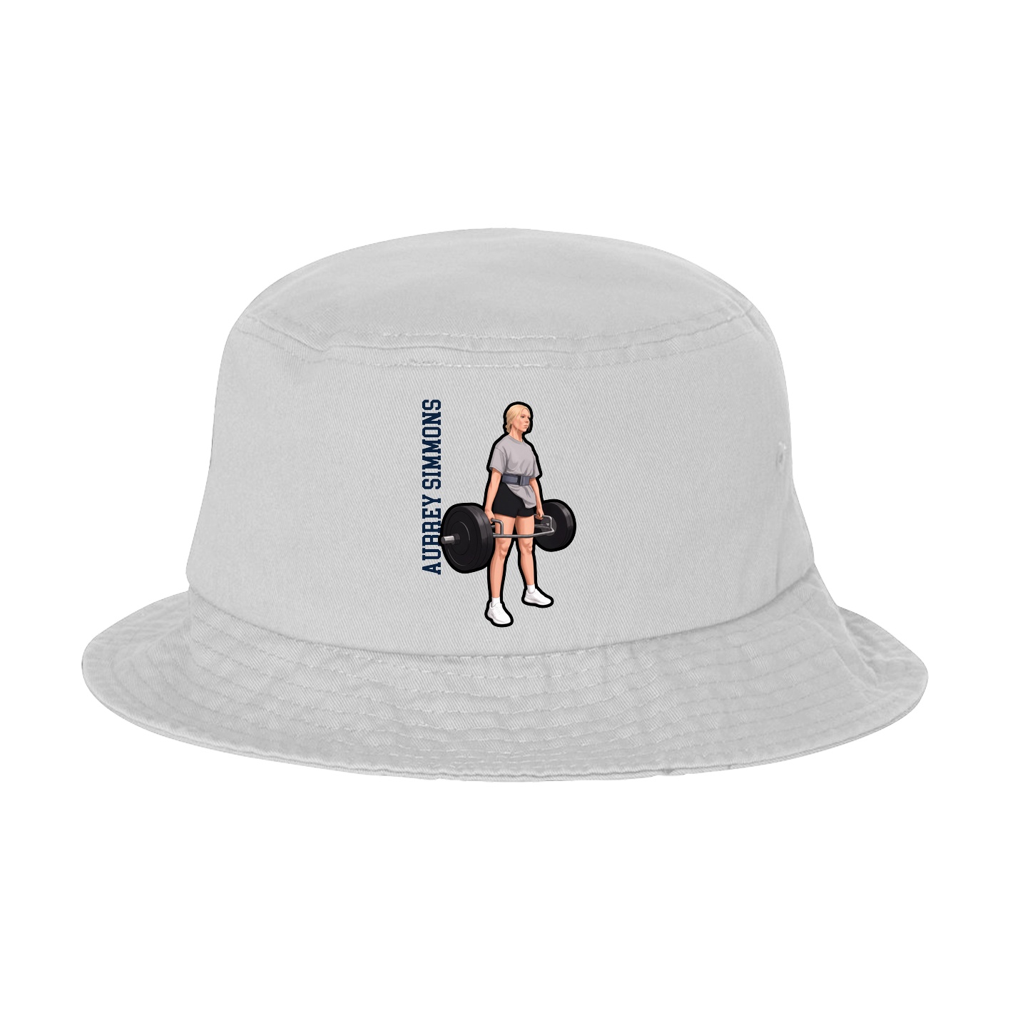 Bucket Cap — Name Vertical in White