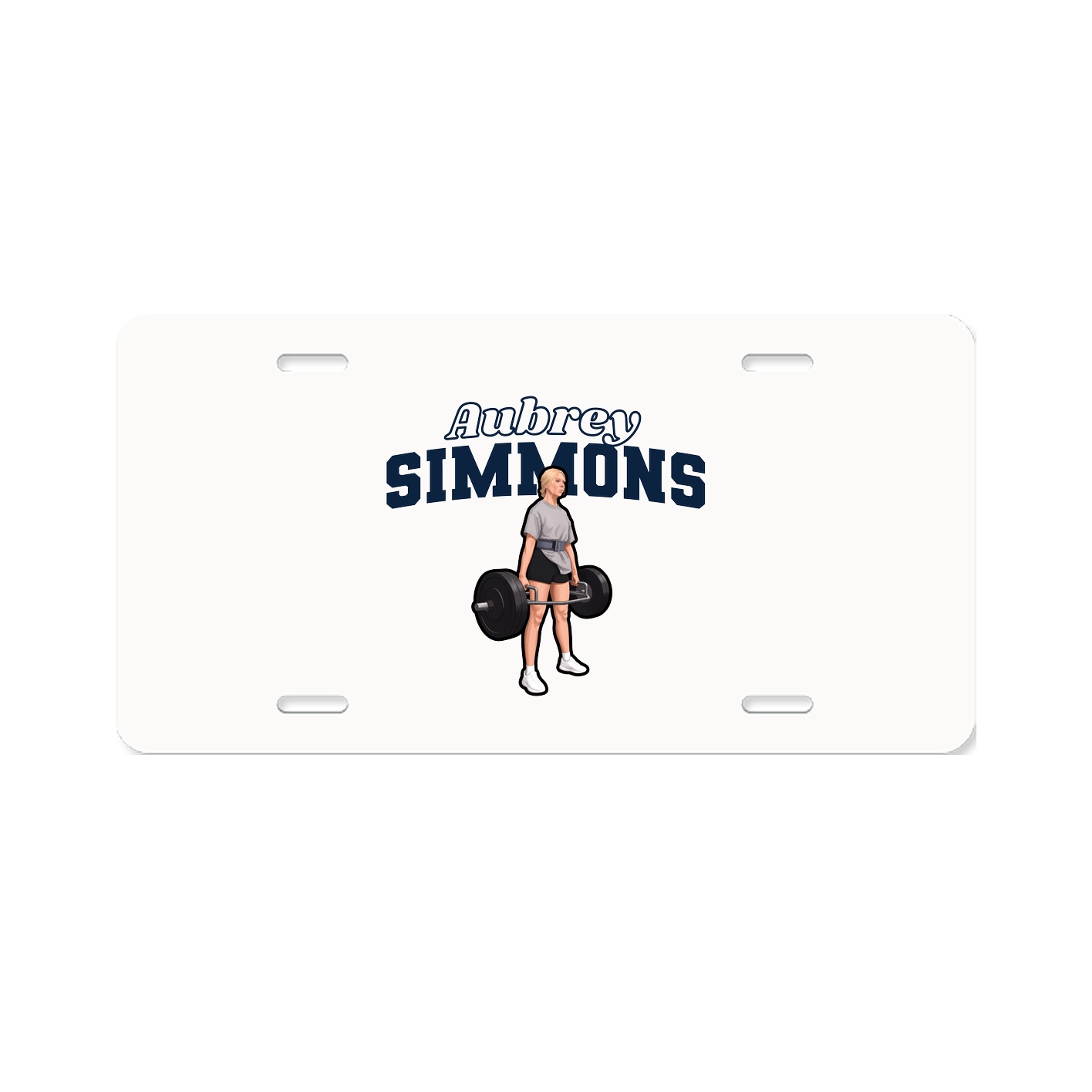 License Plate — Name Arch in Classic