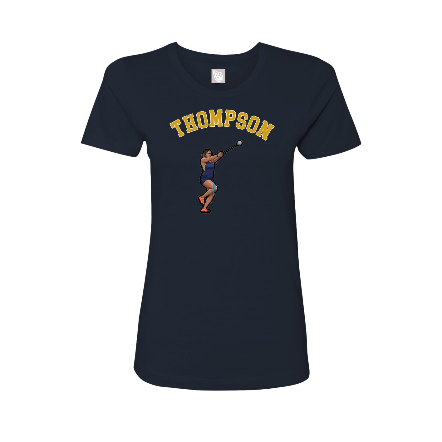 Fitted Women's Tee — Shirsey Arch in Navy