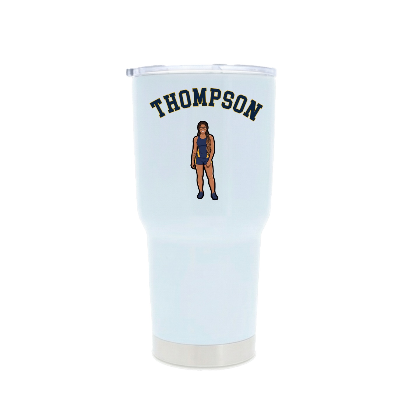 30oz Stainless Steel Tumbler — Shirsey Arch in White