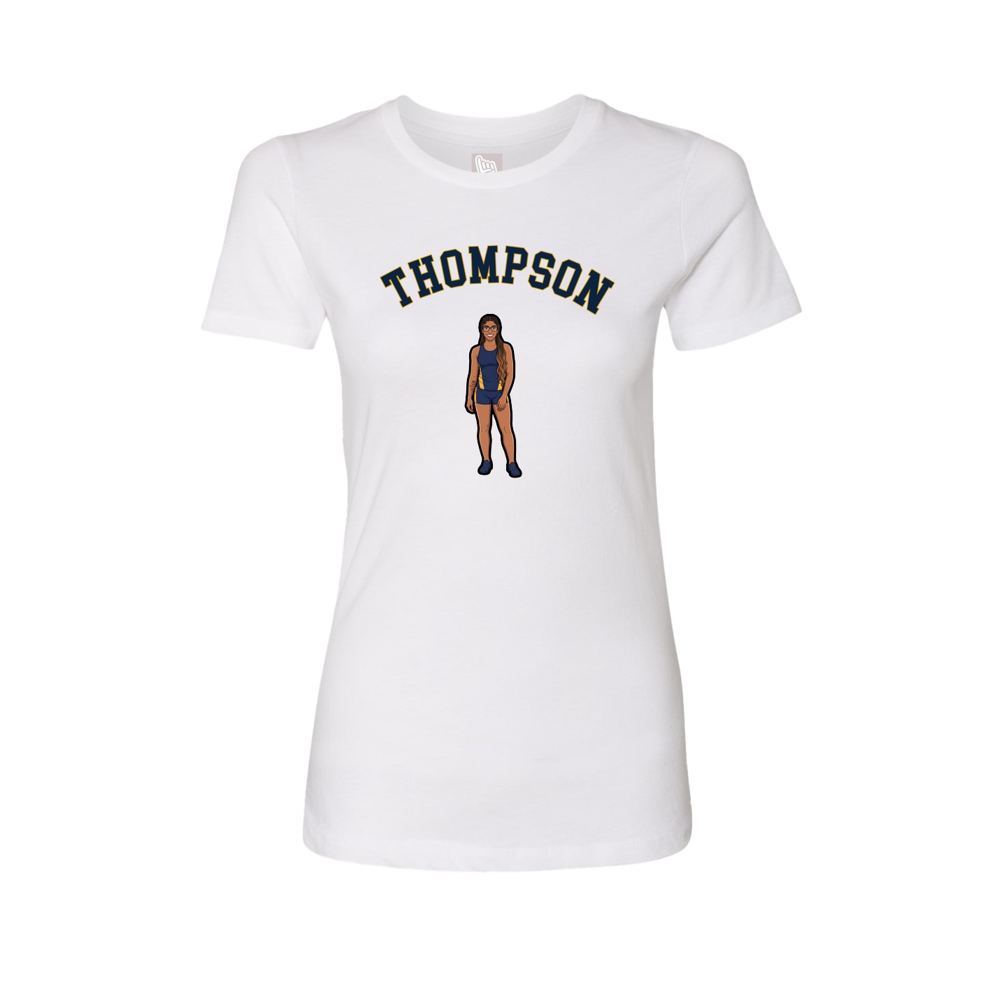 Fitted Women's Tee — Shirsey Arch in White