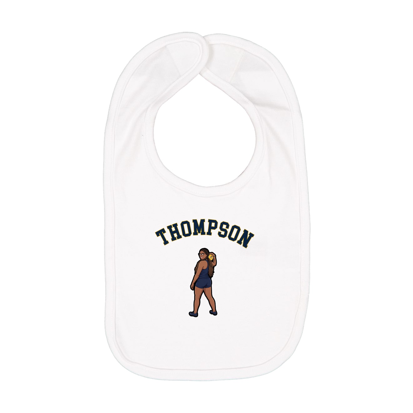 Infant Bib — Shirsey Arch in White