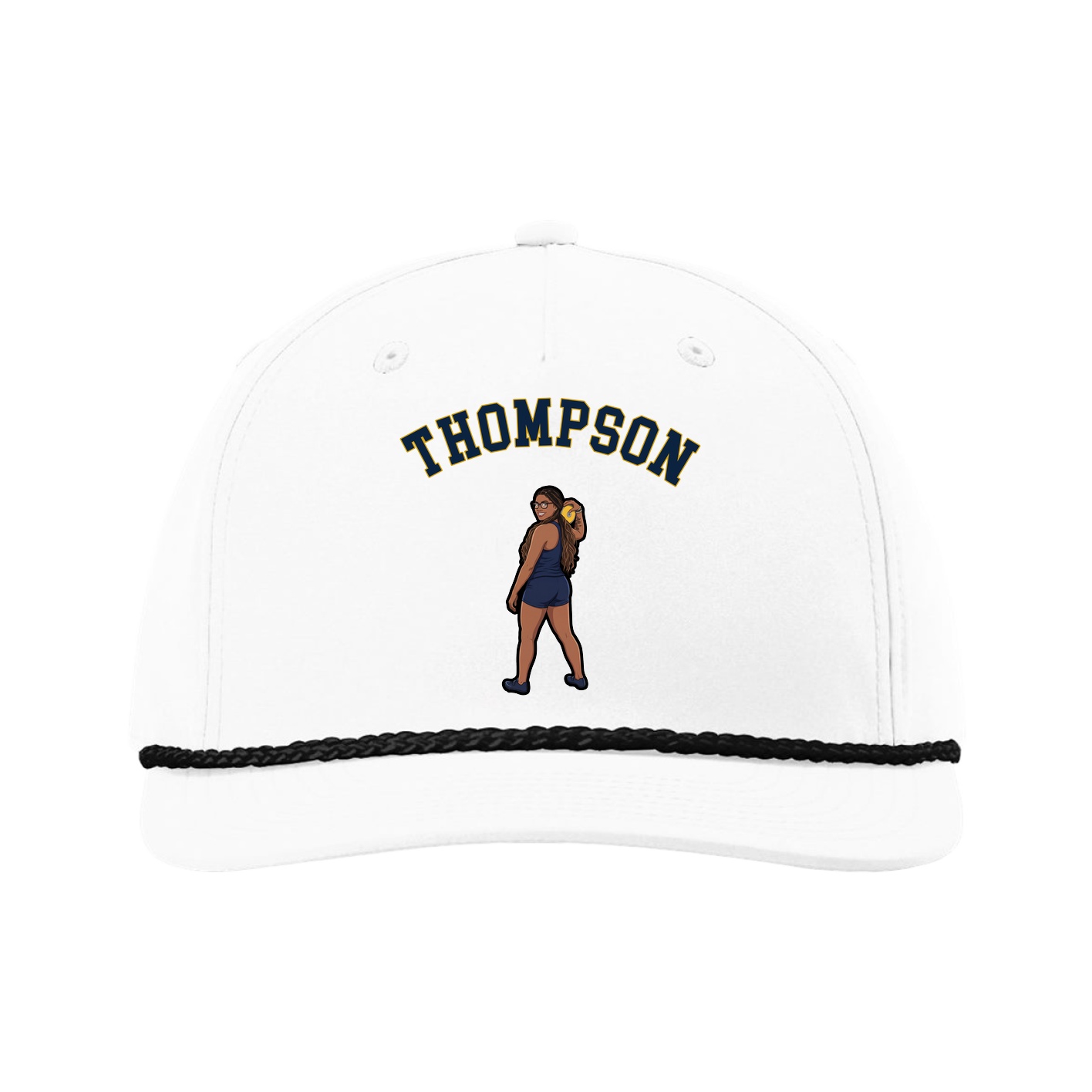 Five-Panel Classic Rope Cap — Shirsey Arch in White