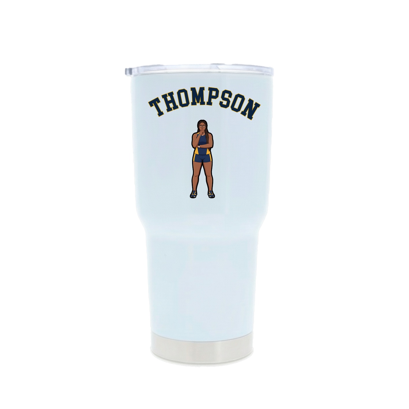30oz Stainless Steel Tumbler — Shirsey Arch in White