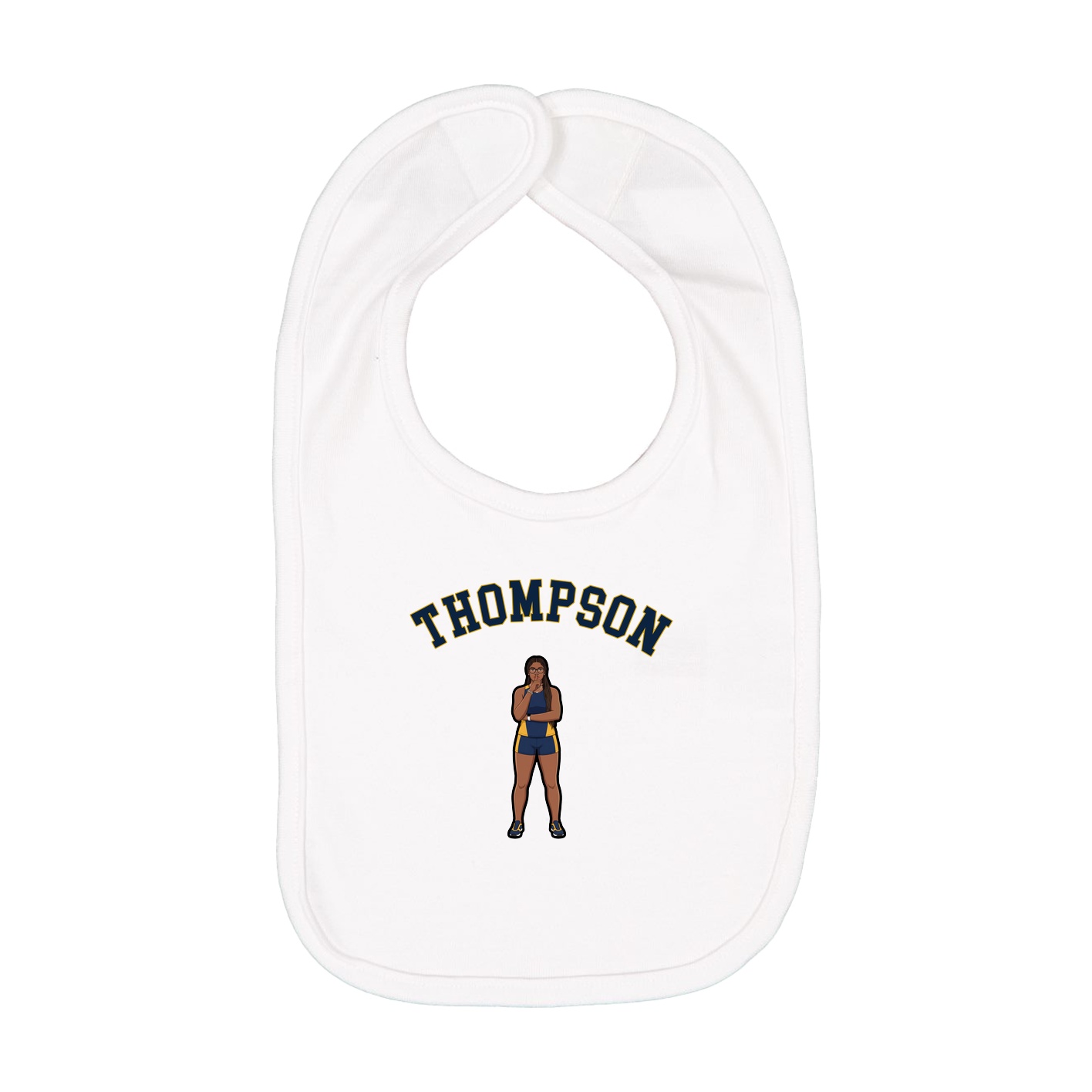 Infant Bib — Shirsey Arch in White