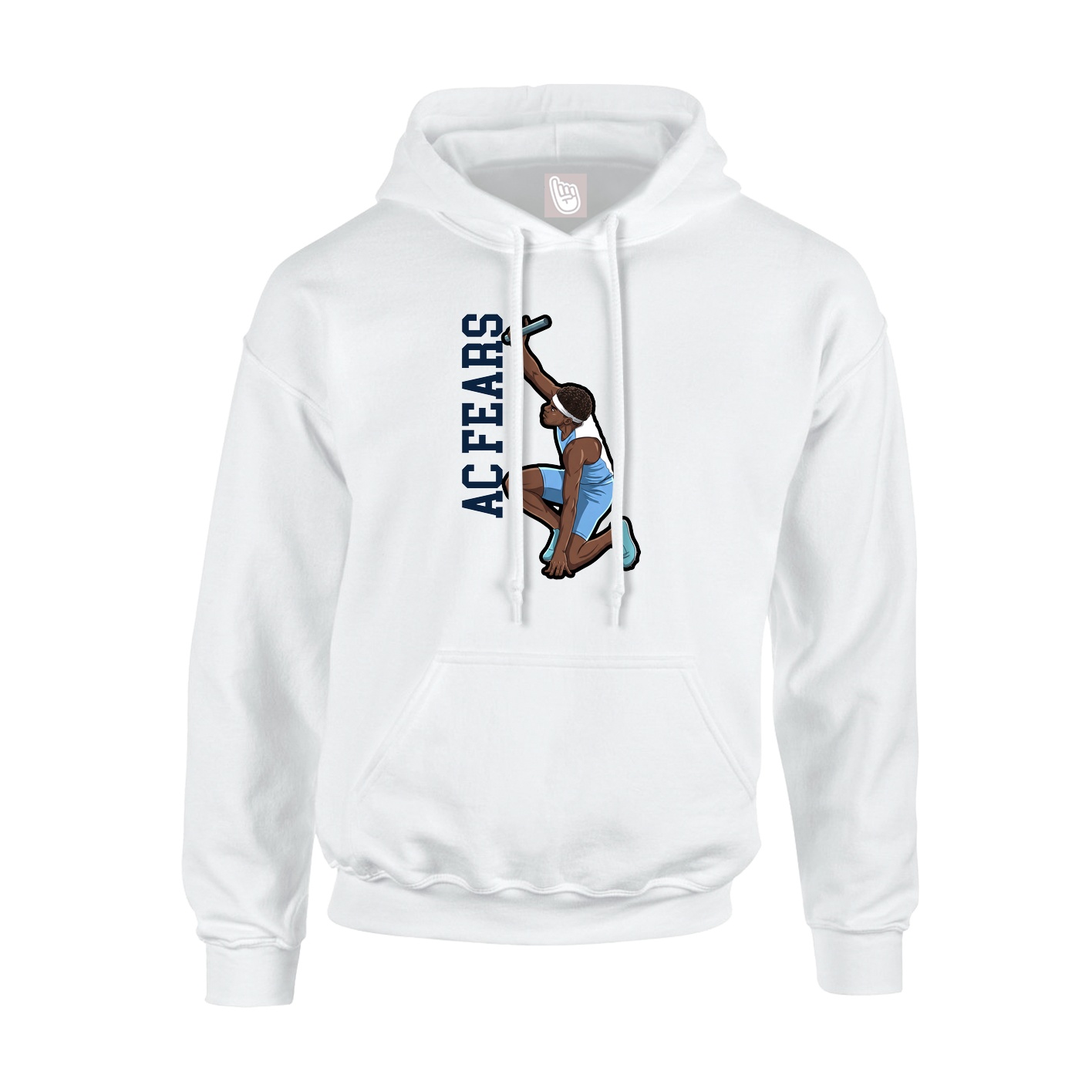 Youth Hoodie — Name Vertical in White