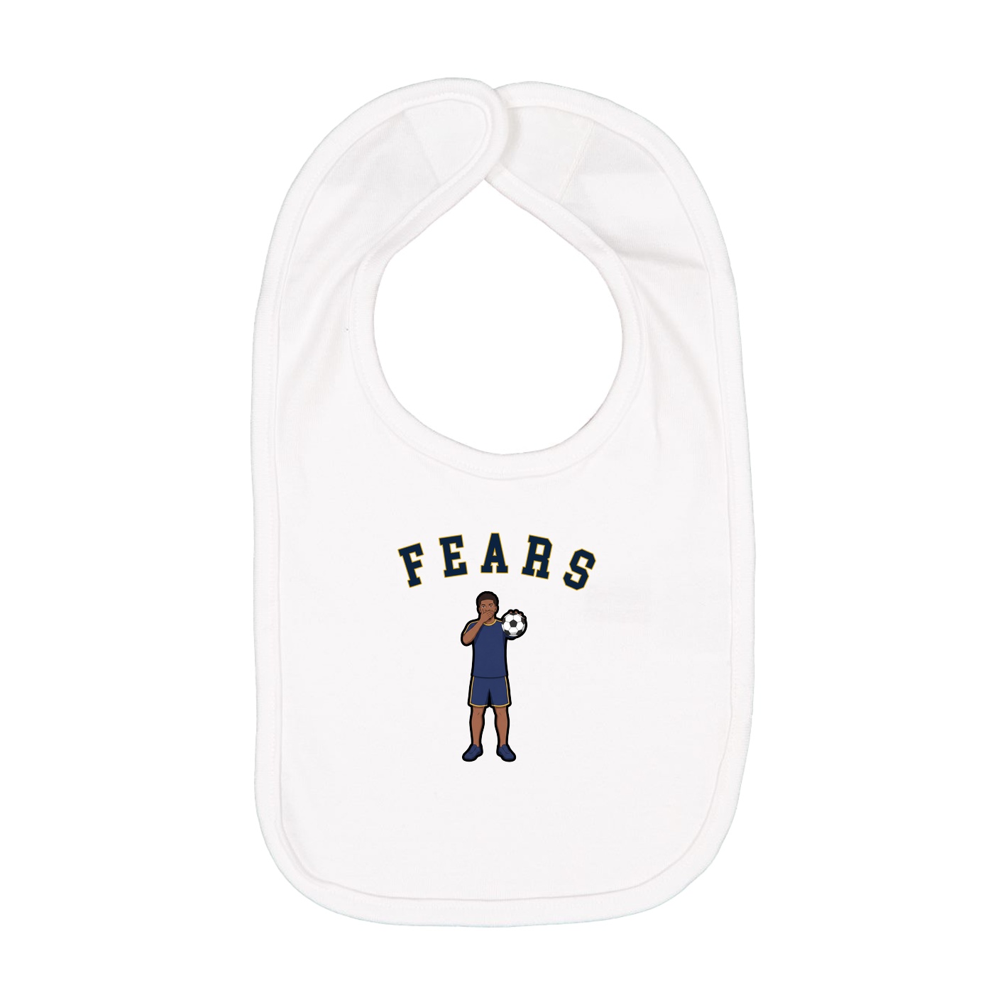 Infant Bib — Shirsey Arch in White