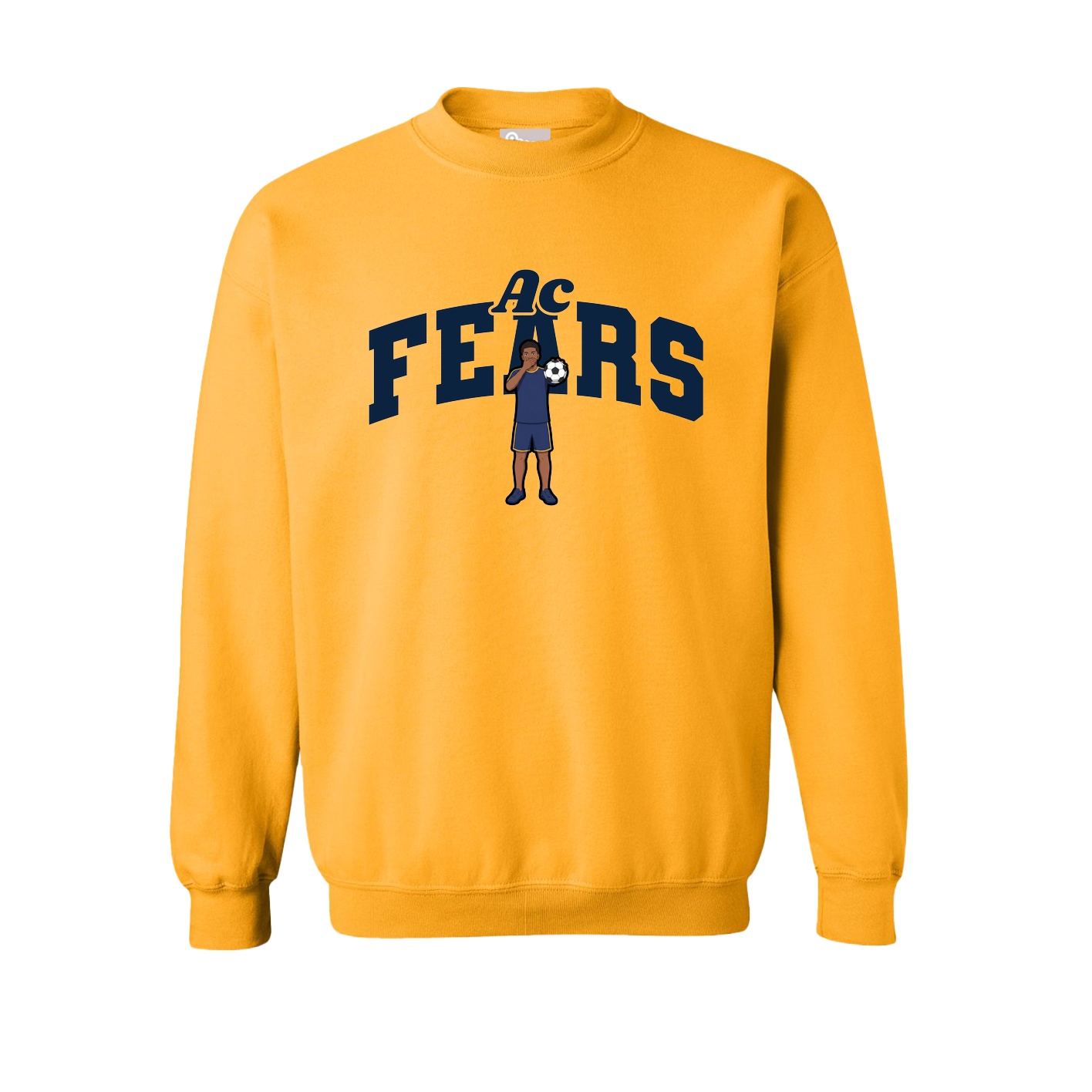 Fleece Crew — Signature Arch in Gold