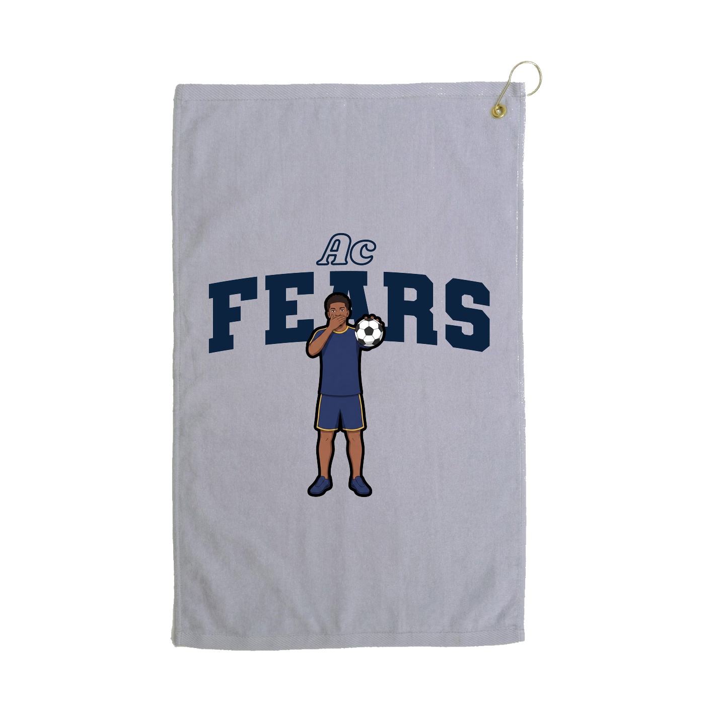 Golf Towel — Name Arch in Grey