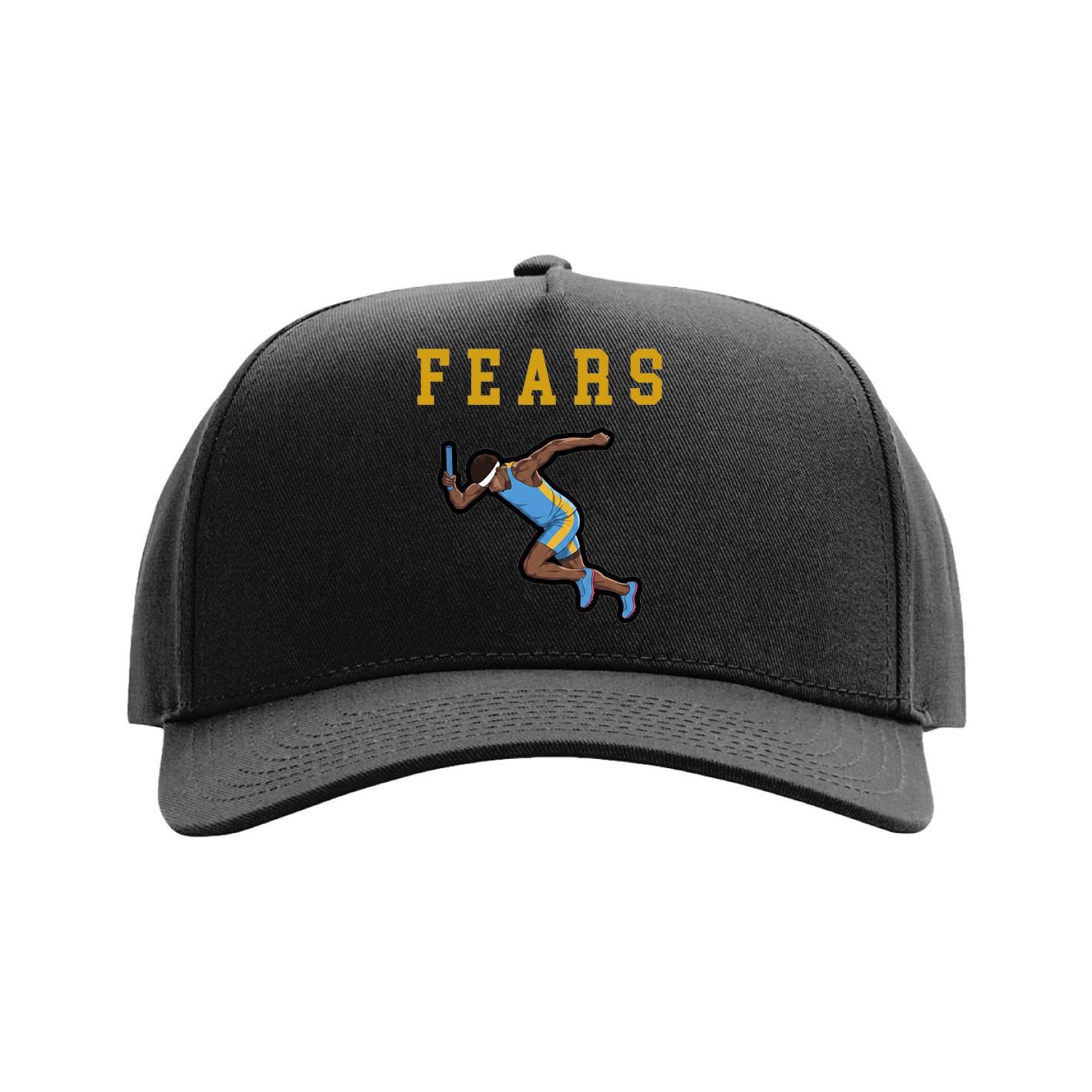 Full Fabric Five-Panel Champ Cap — Shirsey in Black