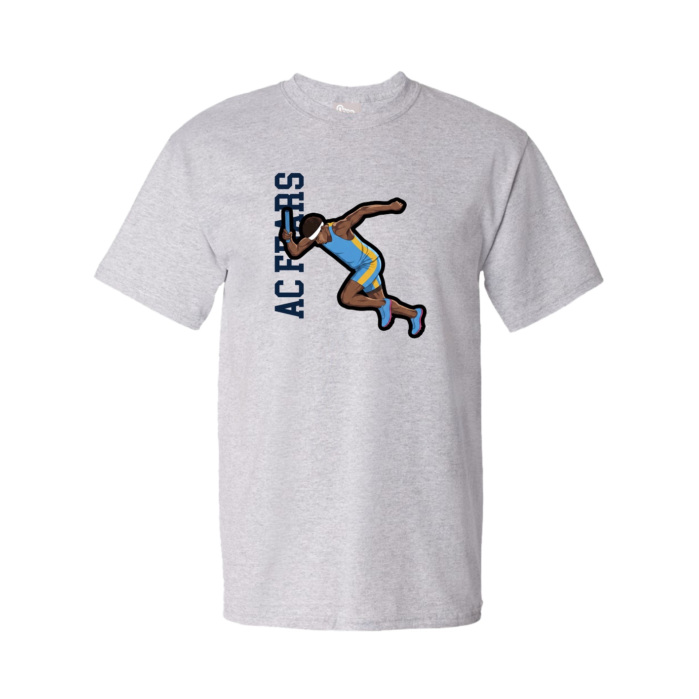 Tee — Name Vertical in Grey