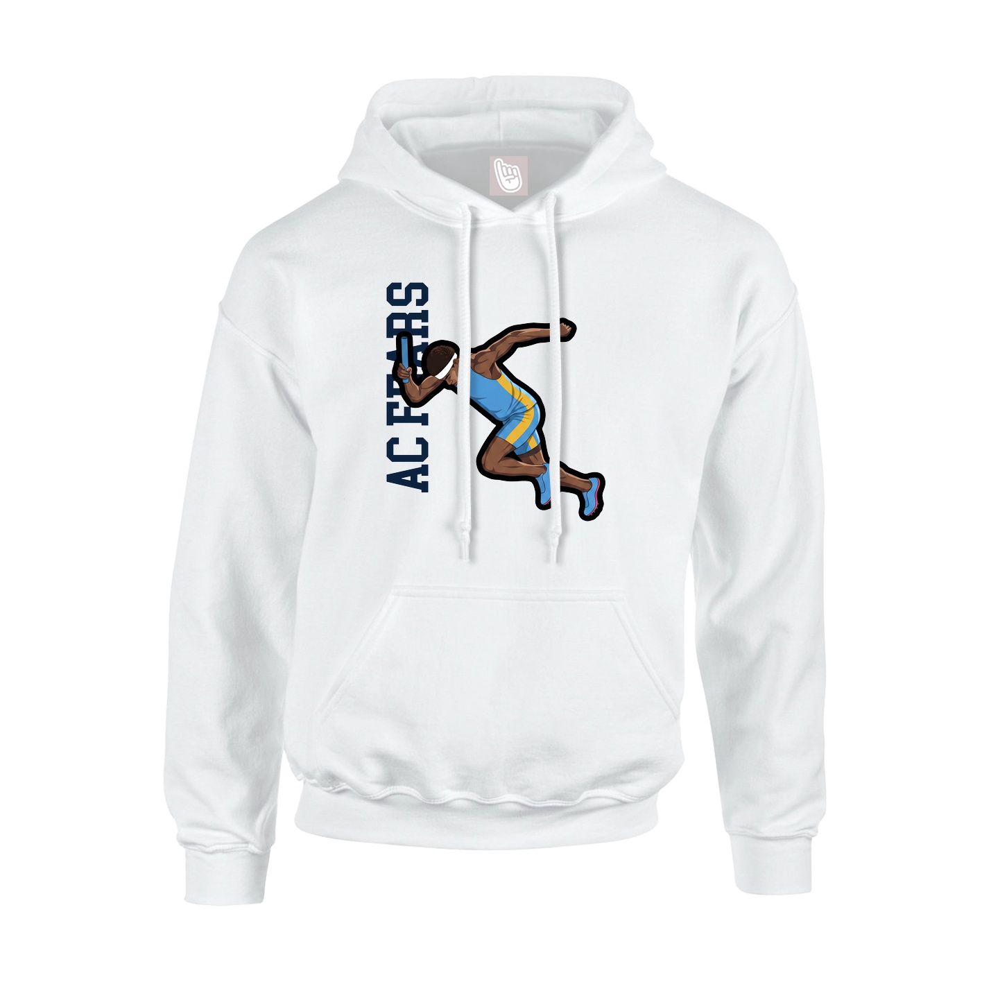 Hoodie — Name Vertical in White