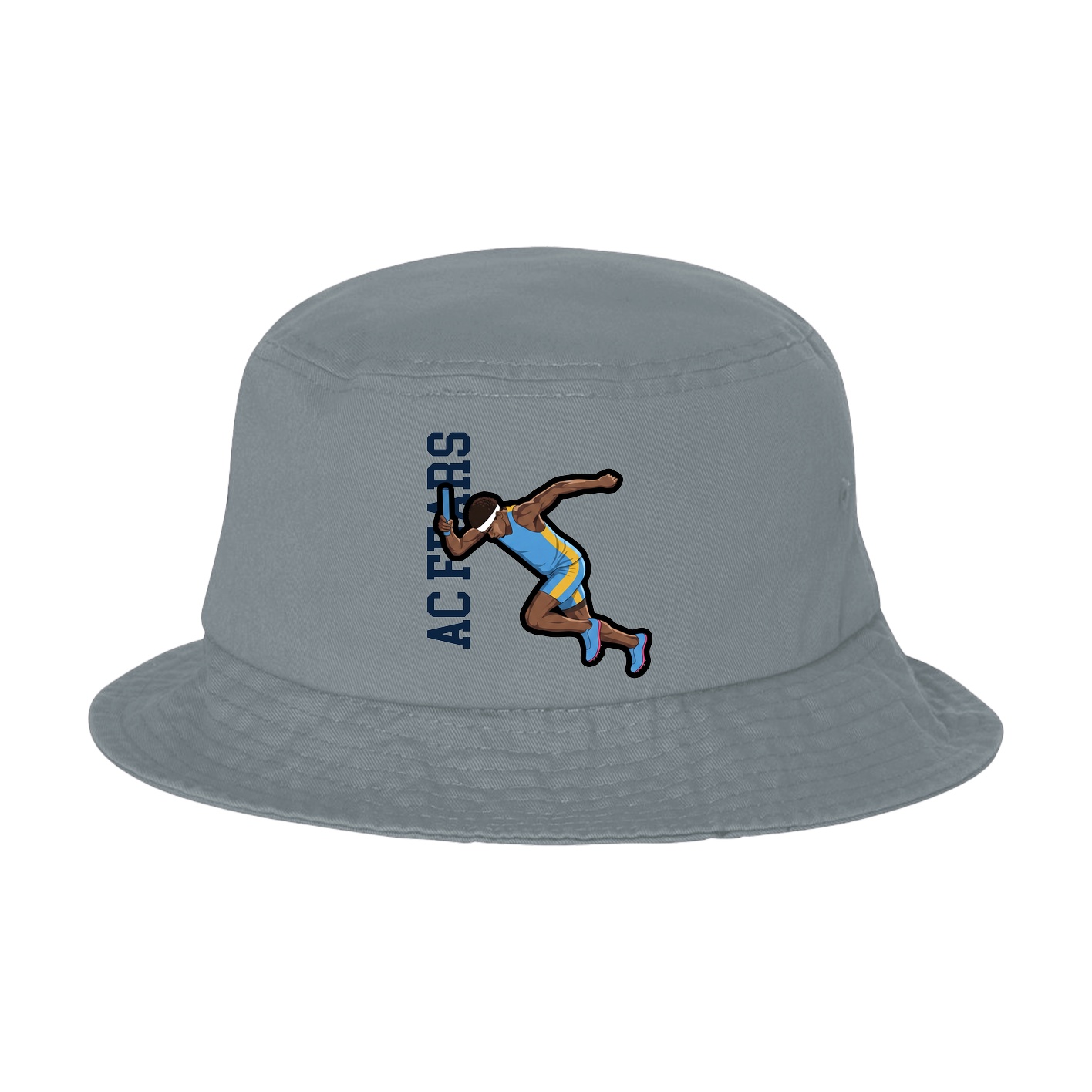 Bucket Cap — Name Vertical in Grey