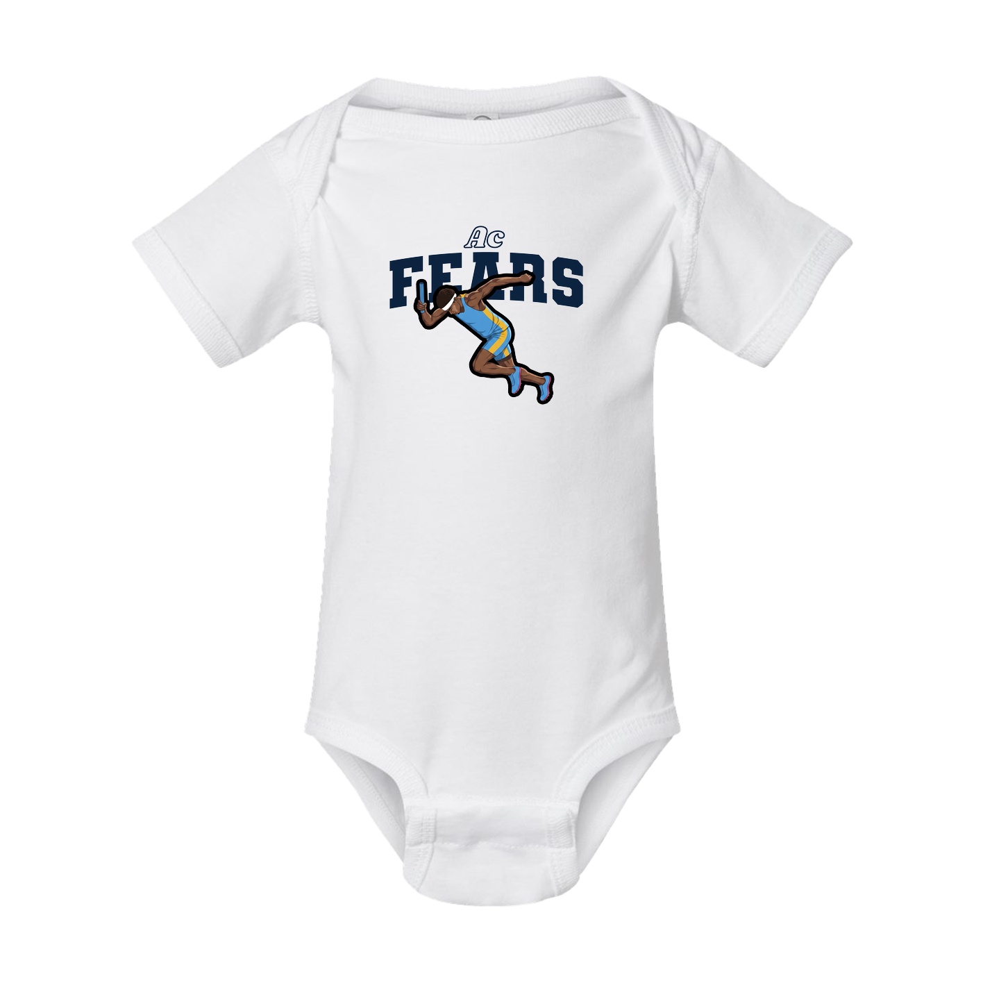 Baby Onesie — Name Arch in White