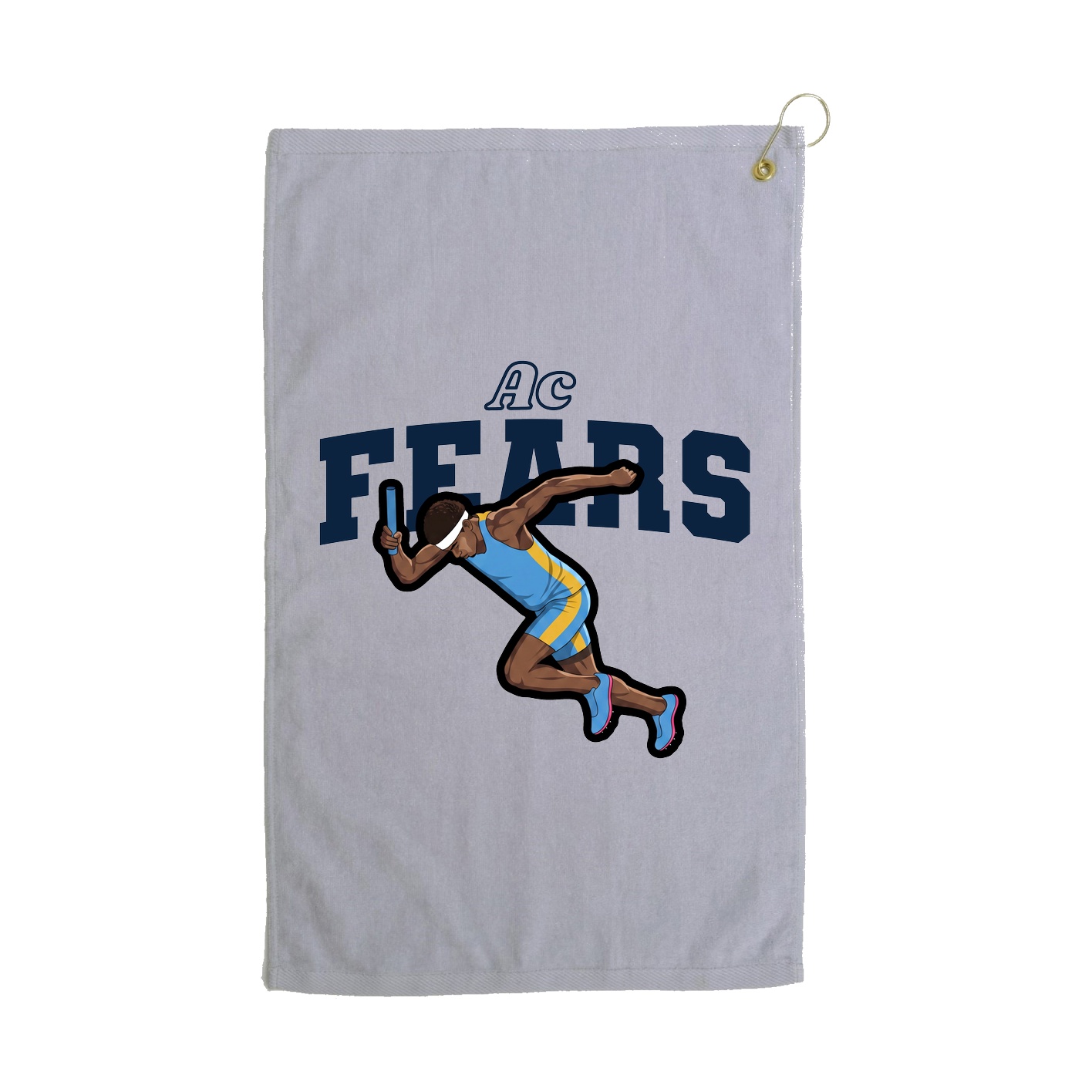 Golf Towel — Name Arch in Grey