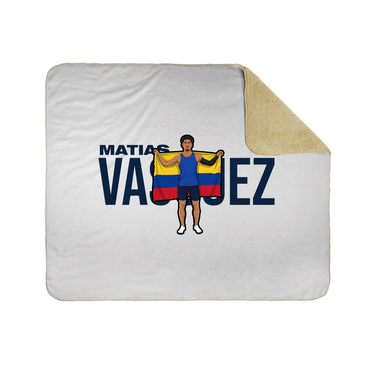 Throw Blanket — Player Name in White