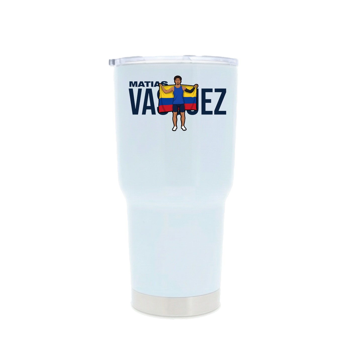 30oz Stainless Steel Tumbler — Player Name in White