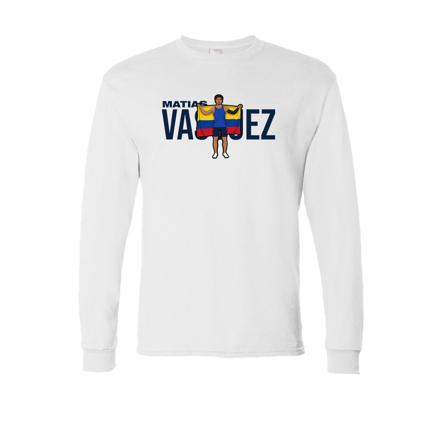 Long Sleeve Tee — Player Name in White