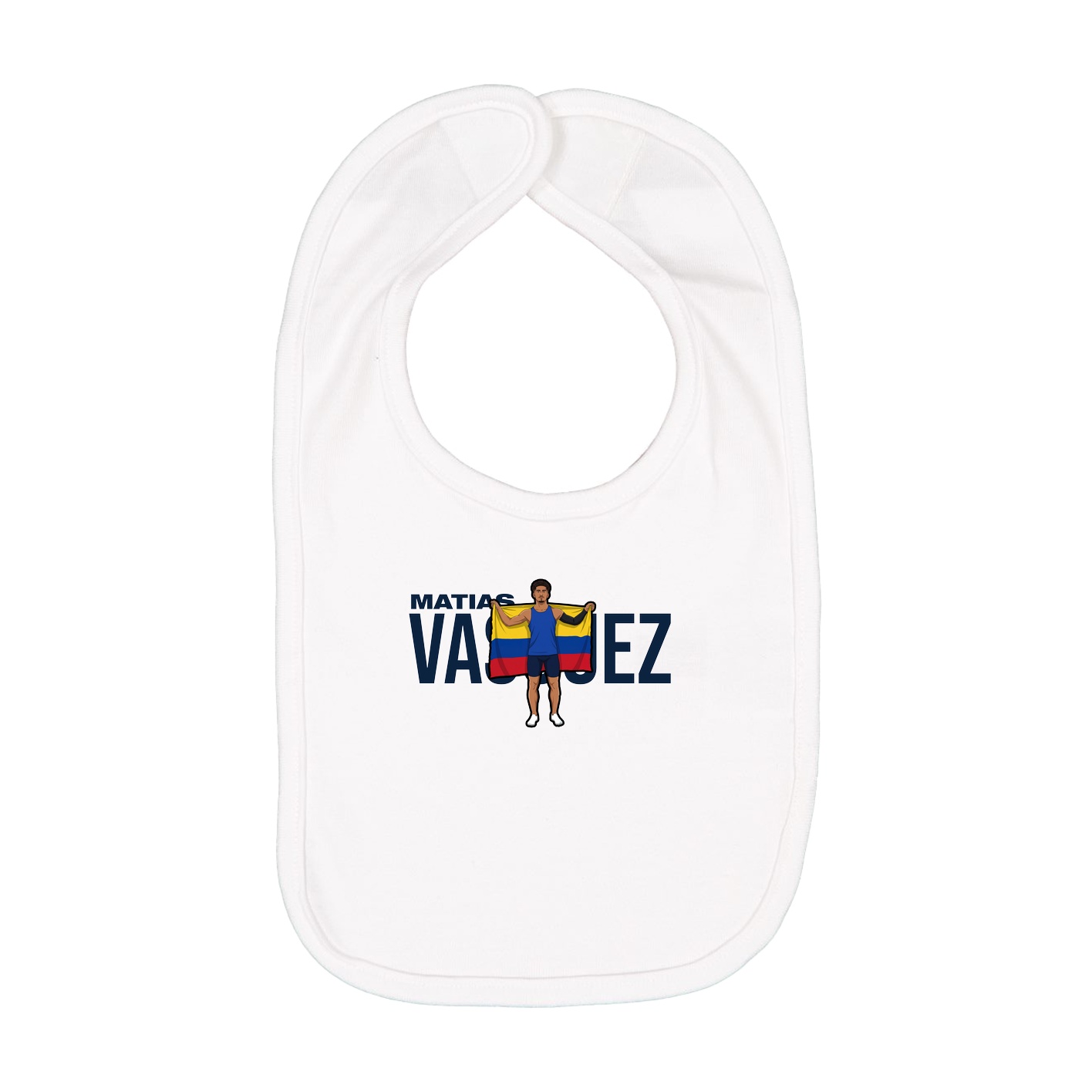 Infant Bib — Player Name in White