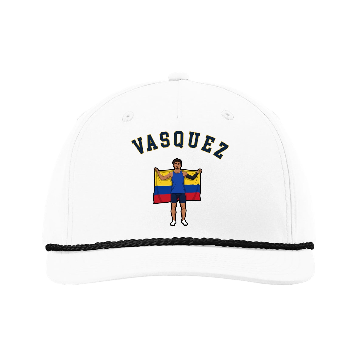 Five-Panel Classic Rope Cap — Shirsey Arch in White