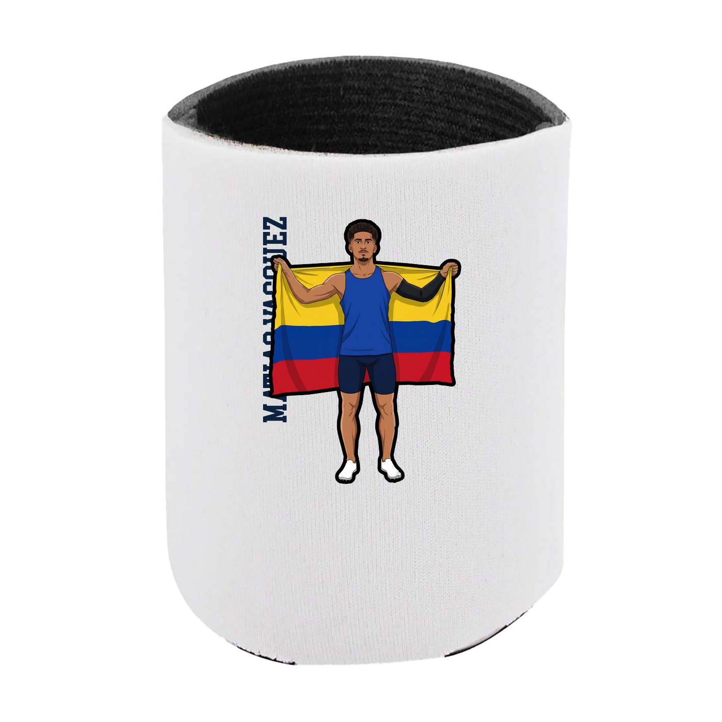 Can Holder — Name Vertical in White