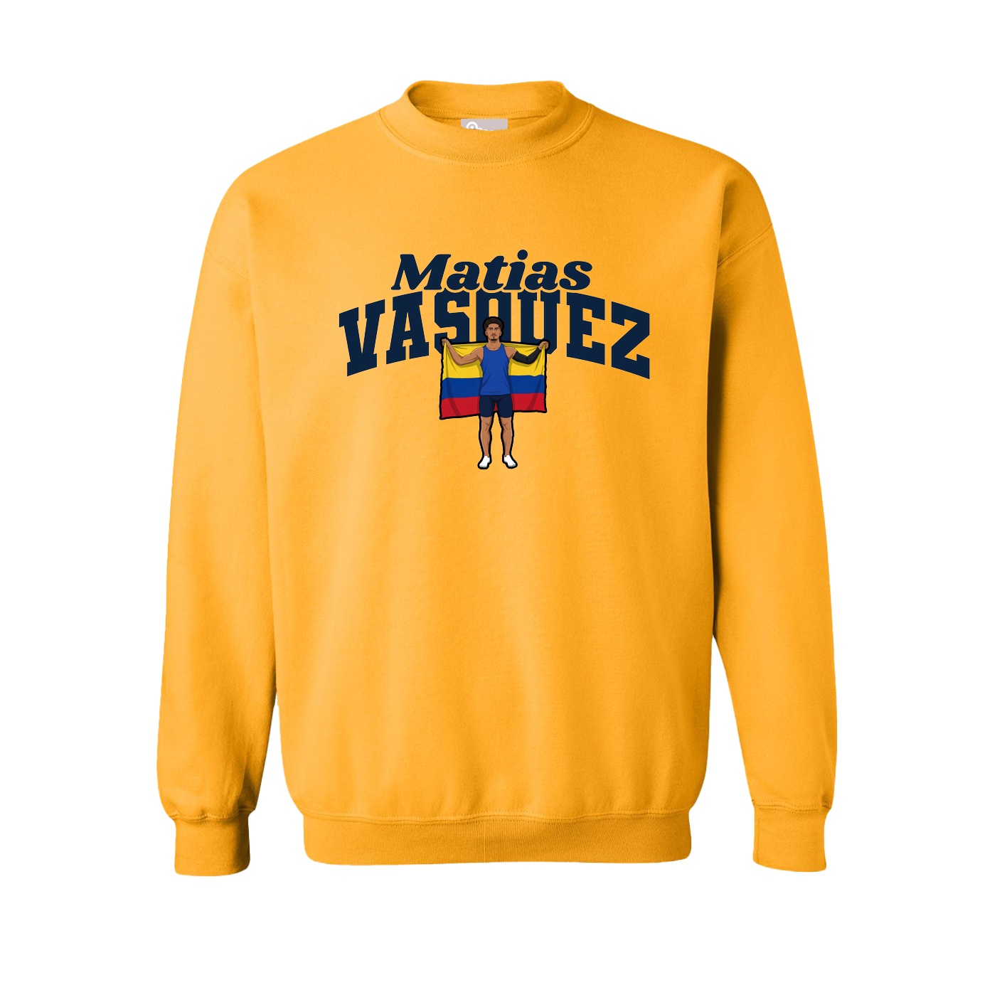 Fleece Crew — Signature Arch in Gold