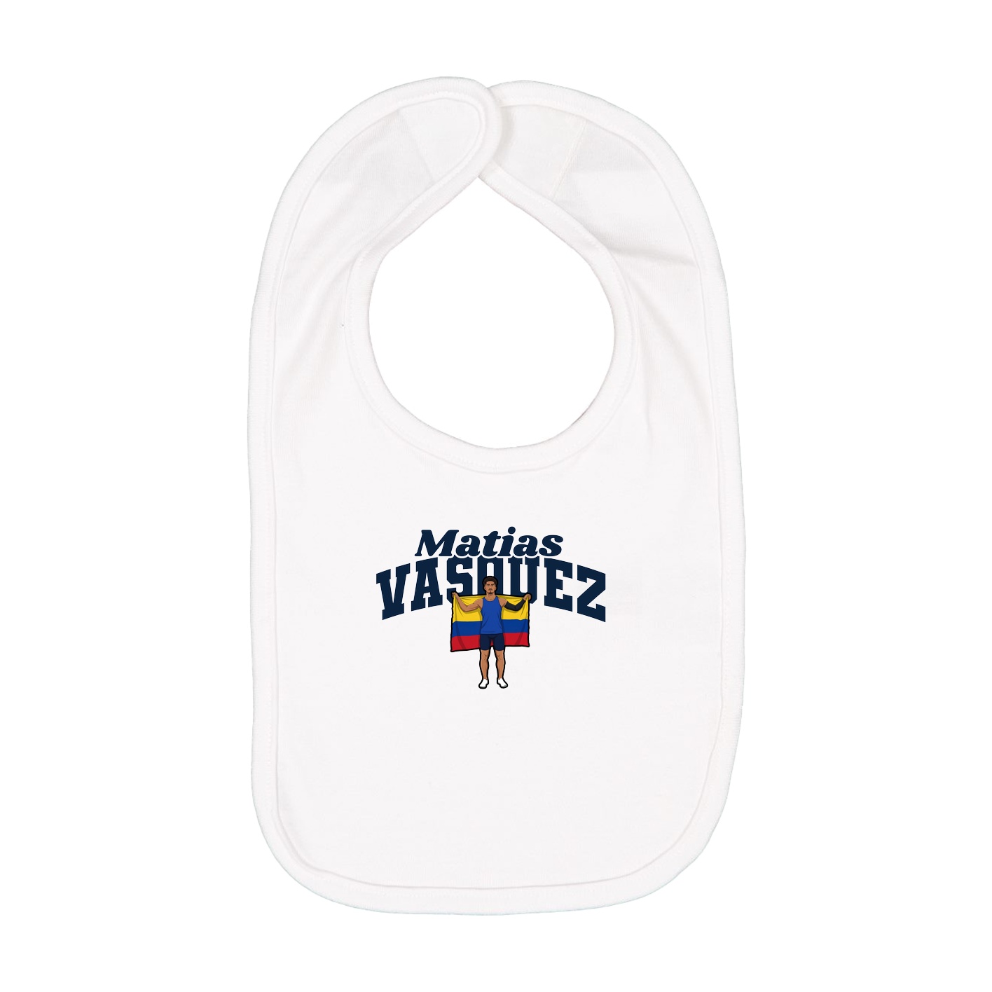 Infant Bib — Signature Arch in White