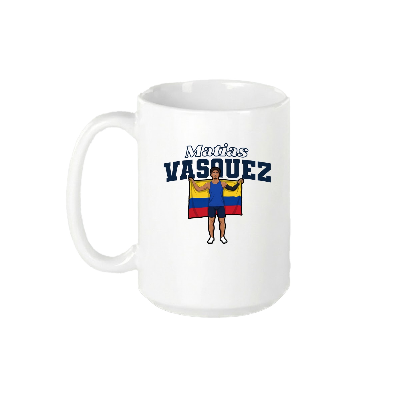 15oz Coffee Mug — Name Arch in White