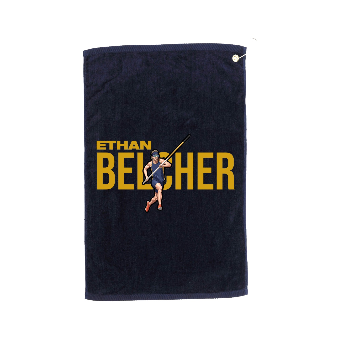 Golf Towel — Player Name in Navy