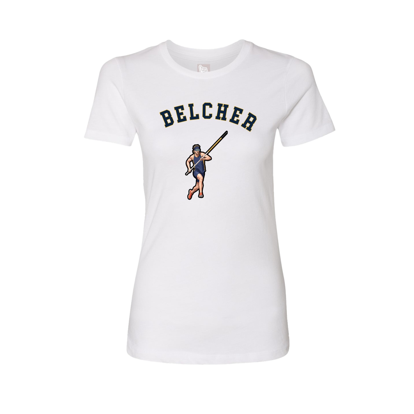 Fitted Women's Tee — Shirsey Arch in White
