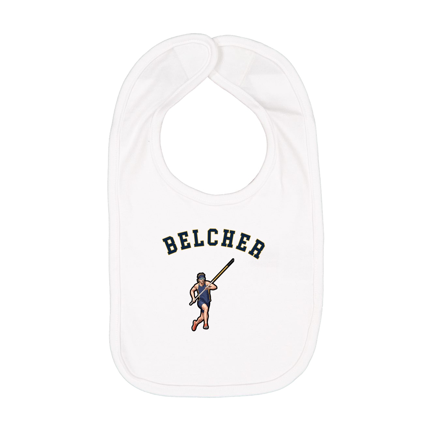 Infant Bib — Shirsey Arch in White