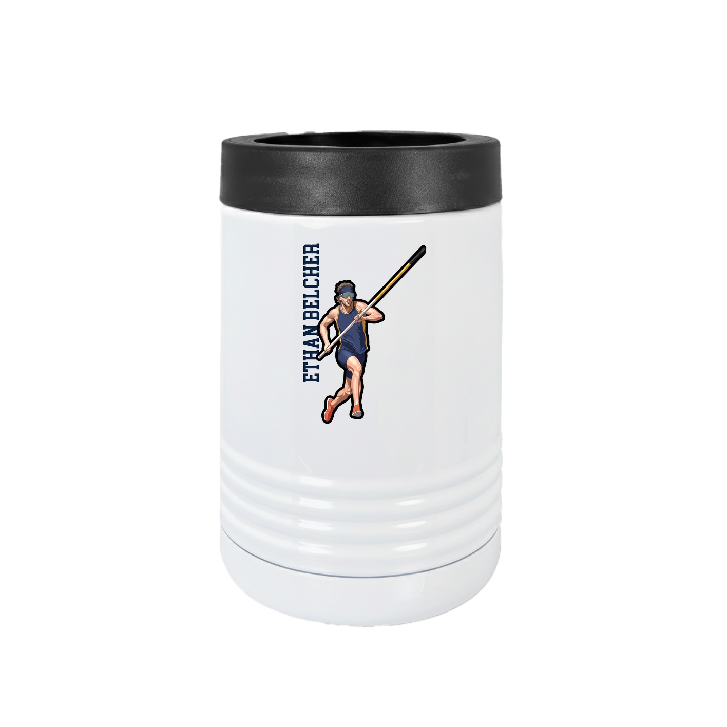 Beverage Holder — Name Vertical in White