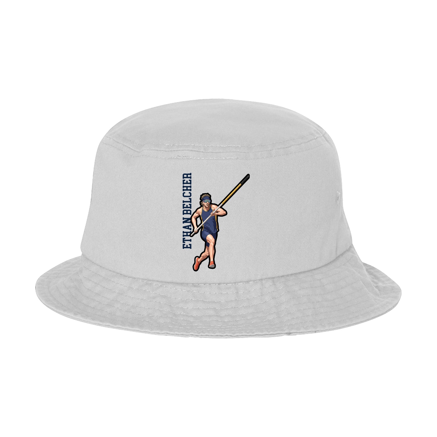 Bucket Cap — Name Vertical in White