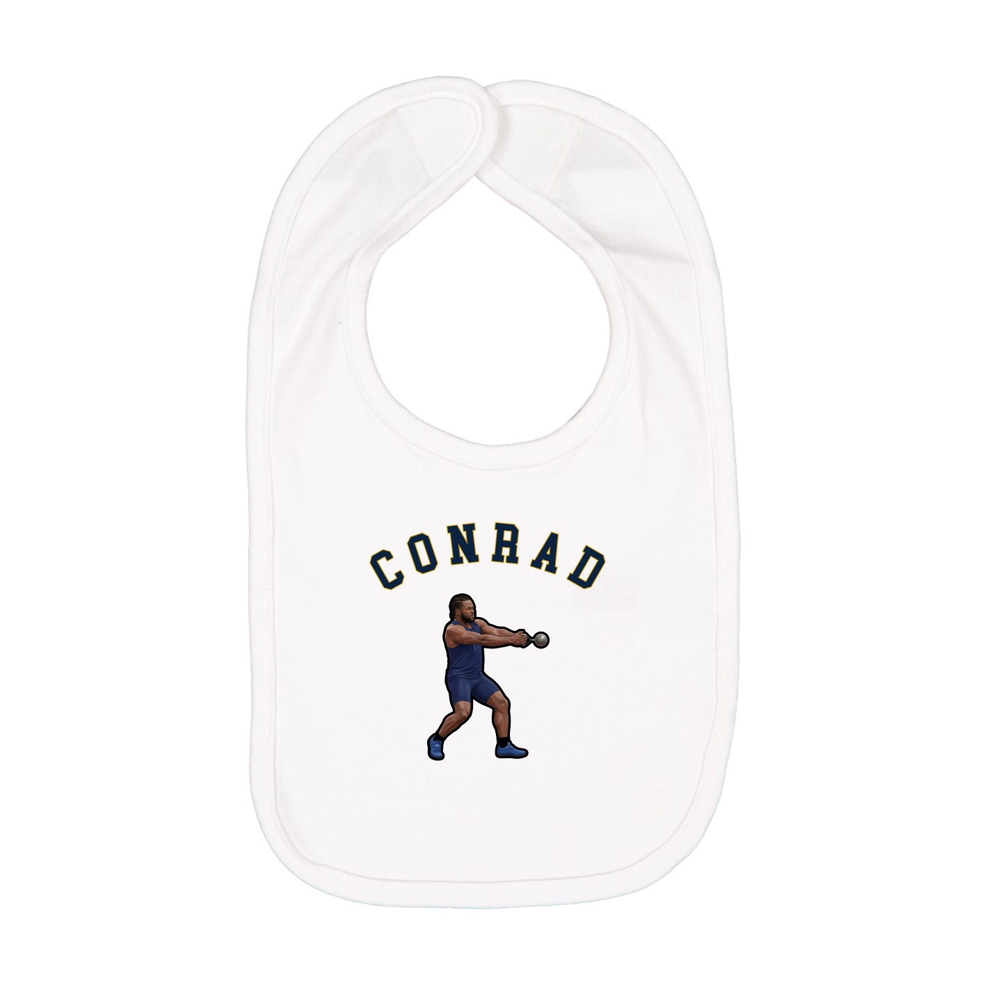 Infant Bib — Shirsey Arch in White