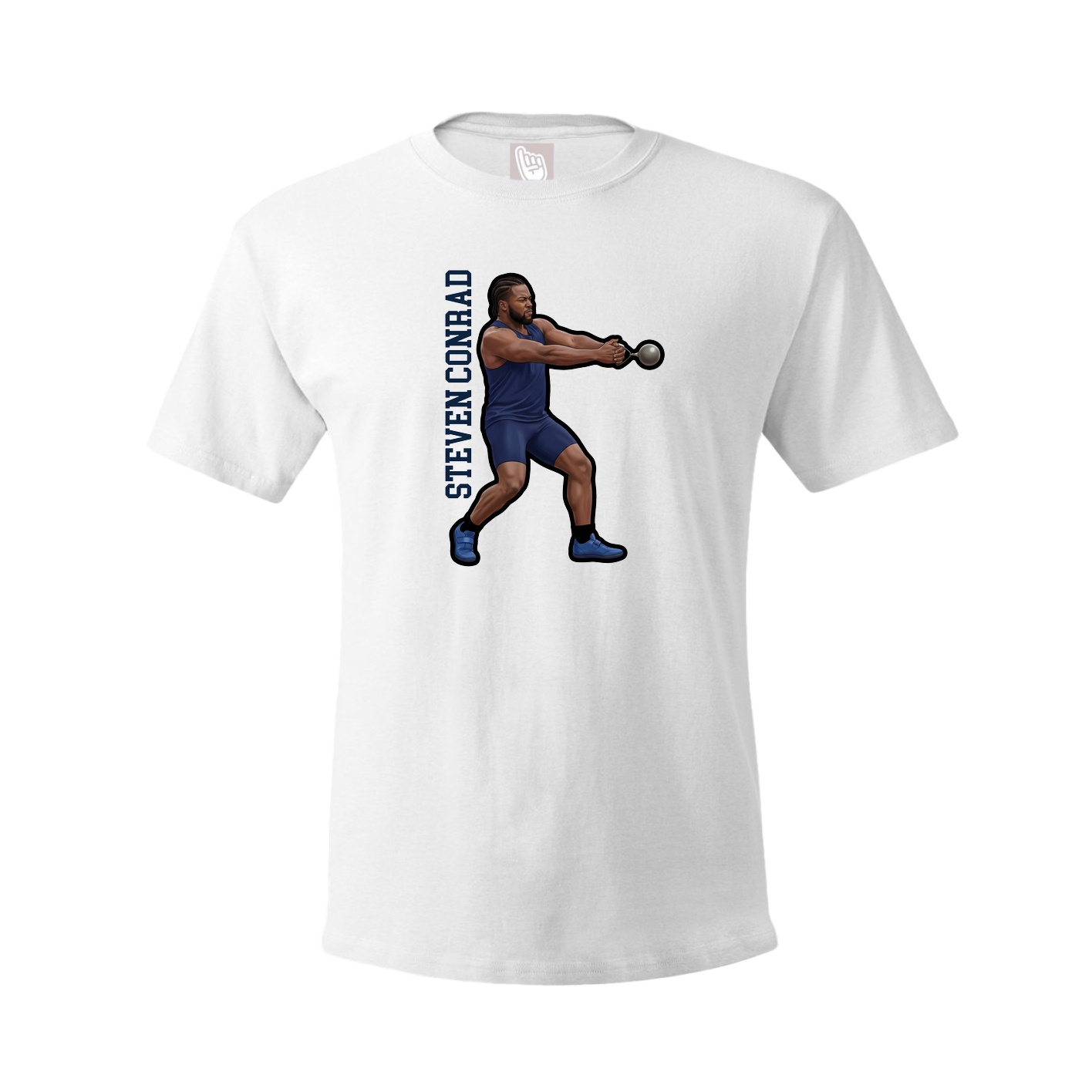 Youth Tee — Name Vertical in White
